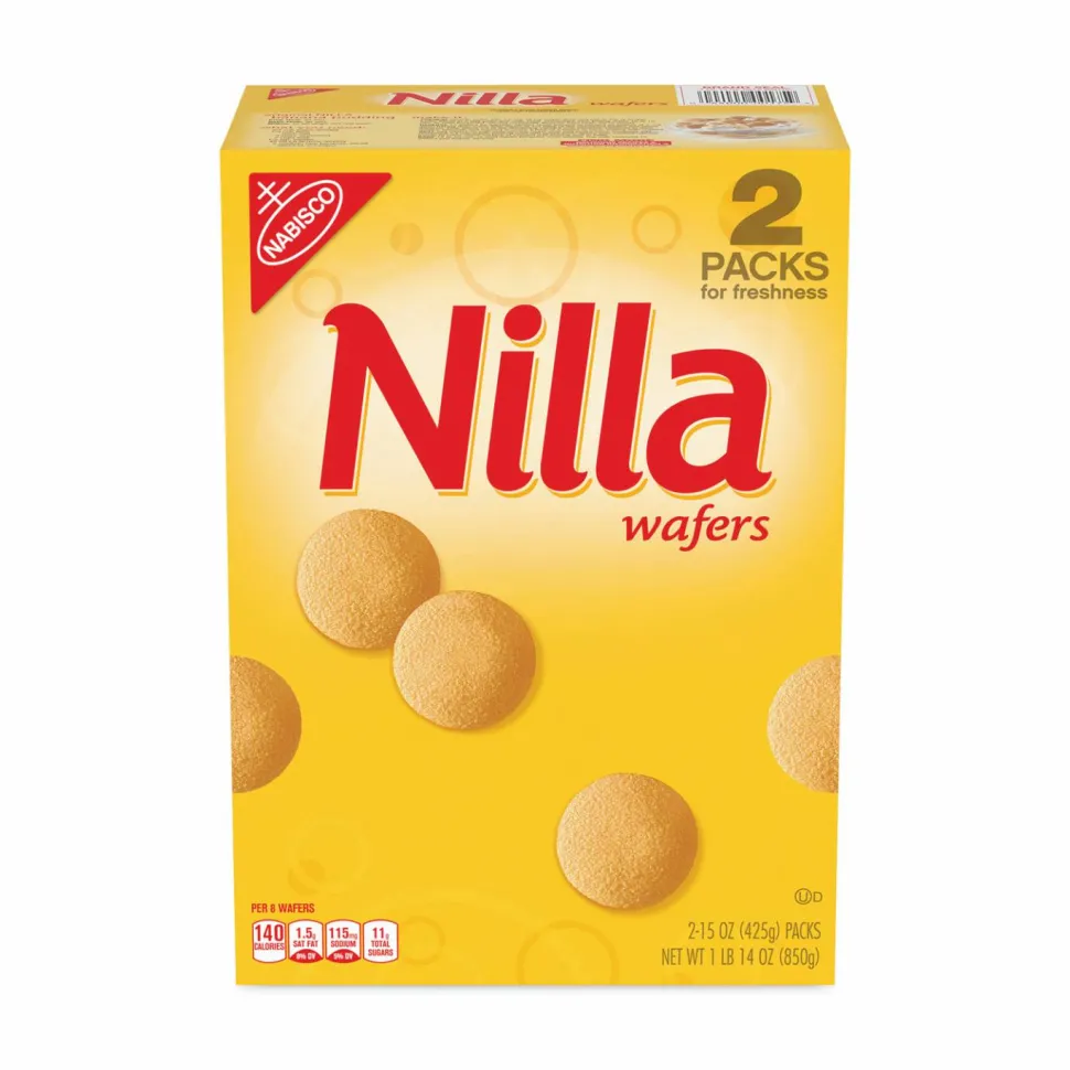 Nabisco Nilla Wafers, 15 oz Box, 2 Boxes/Pack