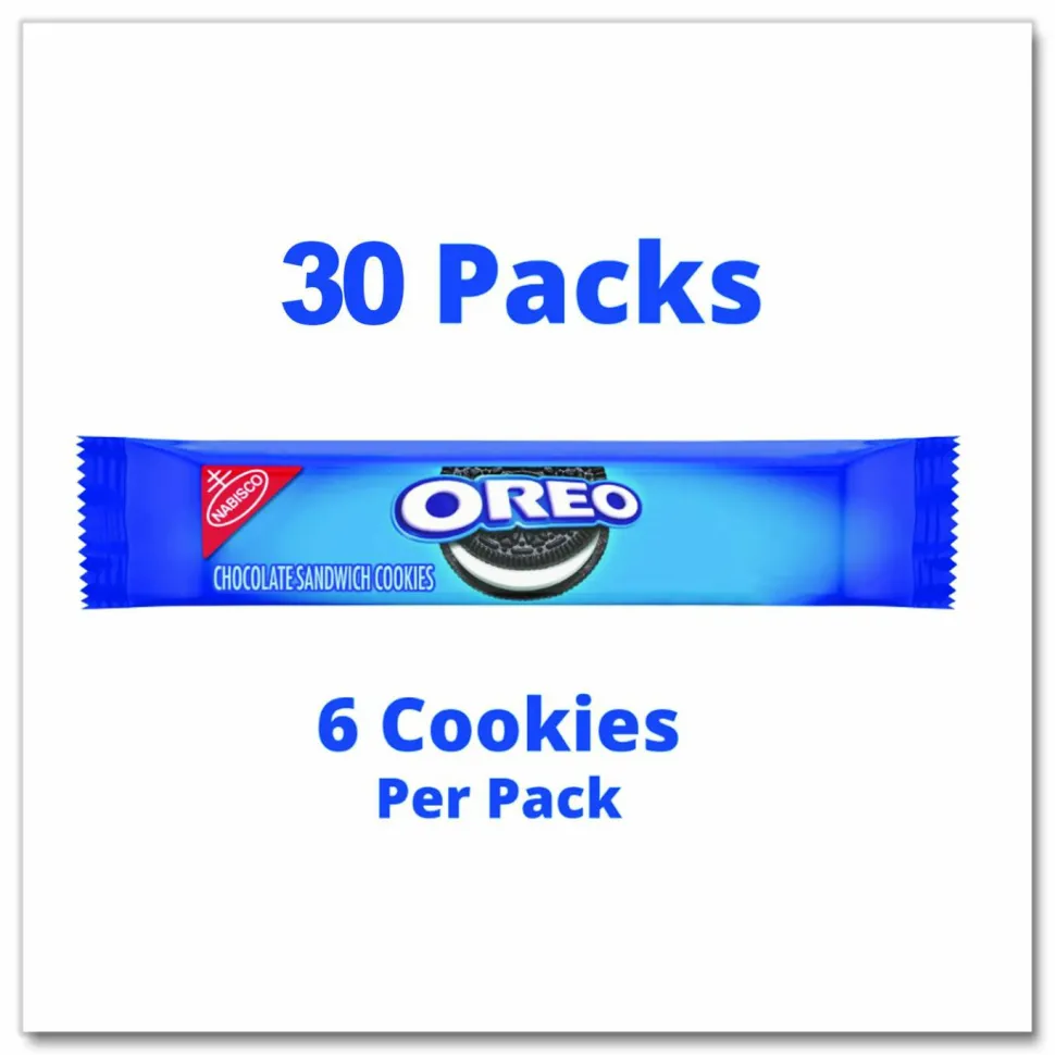 Nabisco Oreo Cookies Single Serve Packs, Chocolate, 2 oz Pack, 30/Carton