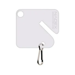 Nadex Slotted Key Tags, White, Pack Of 20 Tags
