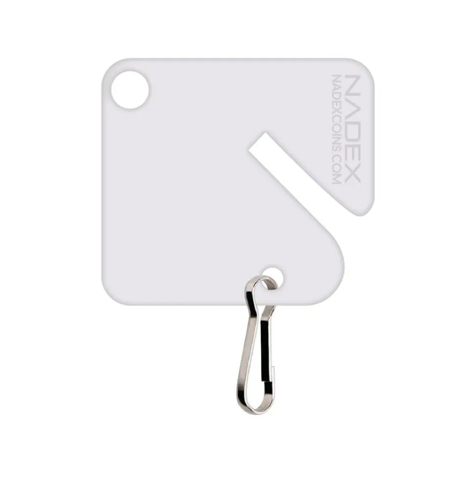 Nadex Slotted Key Tags, White, Pack Of 20 Tags