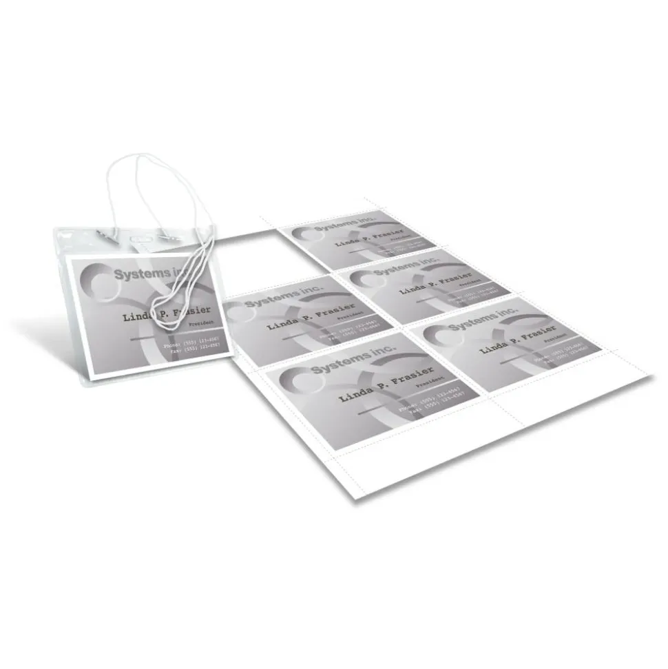 Name Badge Kit, Hanging-Style, Convention Size, 3" x 4", Pack Of 50