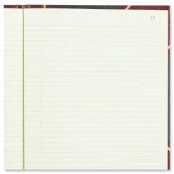 National Brand 50% Recycled Black Texhide Record Book With Margin, 8 3/8