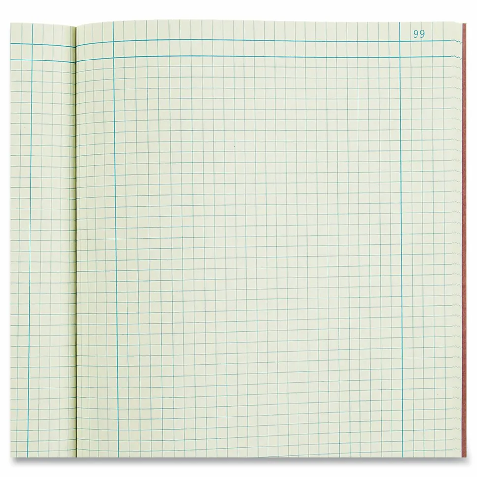 National Brand 100% Recycled Computation Notebook, 4 x 4 Quad, 11 3/4" x 9 1/4", 75 Sheets