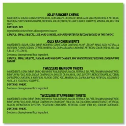 National Brand Twizzlers and Jolly Rancher Sweets Assortment Bulk Variety, Assorted Flavors, 260/Pack