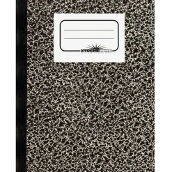 National Composition Book, Quadrille Rule (5 sq/in), Black Marble Cover, (80) 10 x 7.88 Sheets
