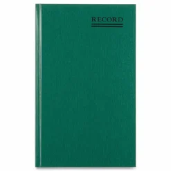 National Emerald Series Account Book, Green Cover, 12.25 x 7.25 Sheets, 300 Sheets/Book