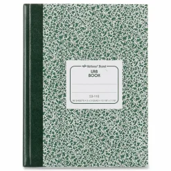 National Lab Notebook, Quadrille Rule (5 sq/in), Green Marble Cover, (96) 10.13 x 7.88 Sheets