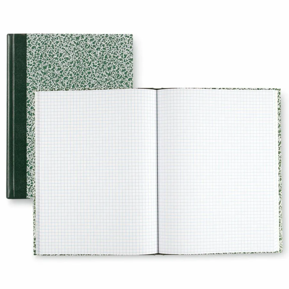 National Lab Notebook, Wide/Legal Rule, Green Marble Cover, (96) 10.13 x 7.88 Sheets