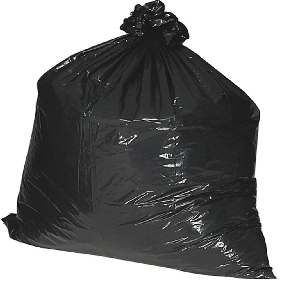 Nature Saver 2 mil Heavy Duty Can Liners, 55 60 Gallons, 38" x 58", 75% Recycled, Black, Box Of 100