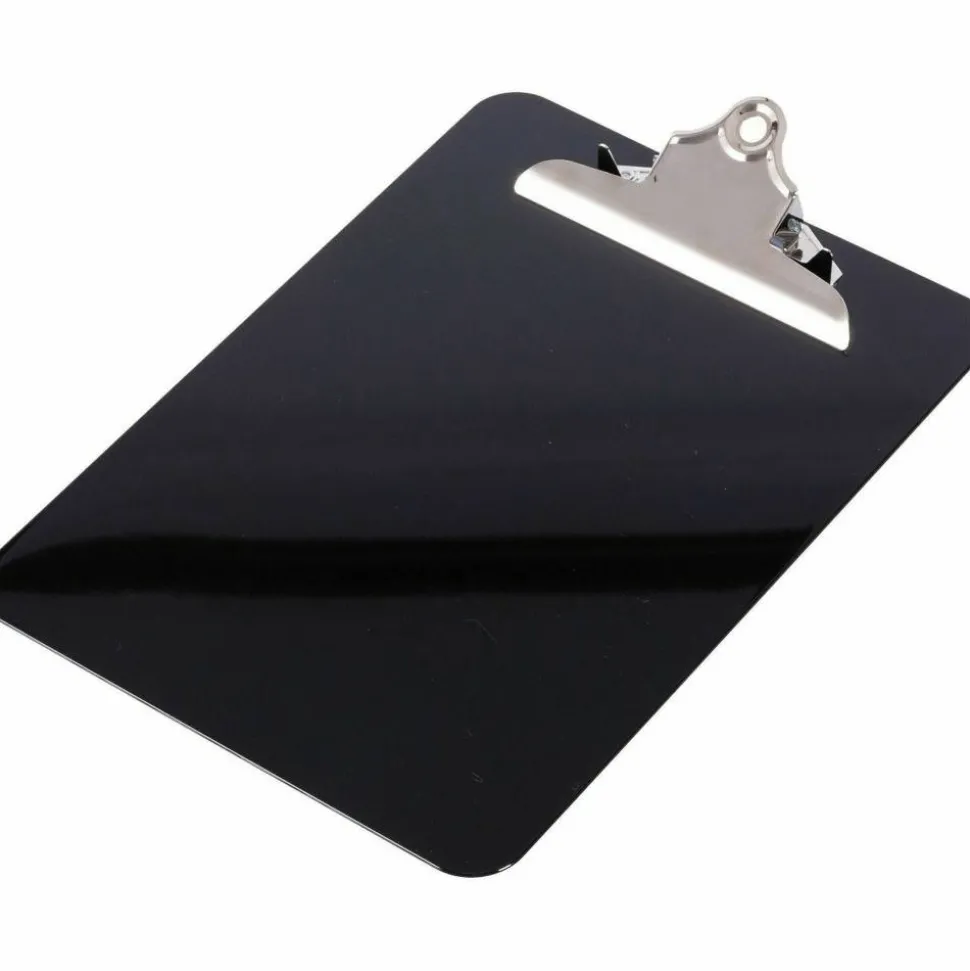 Nature Saver Plastic Clipboards, 8 1/2" x 12", 100% Recycled, Black