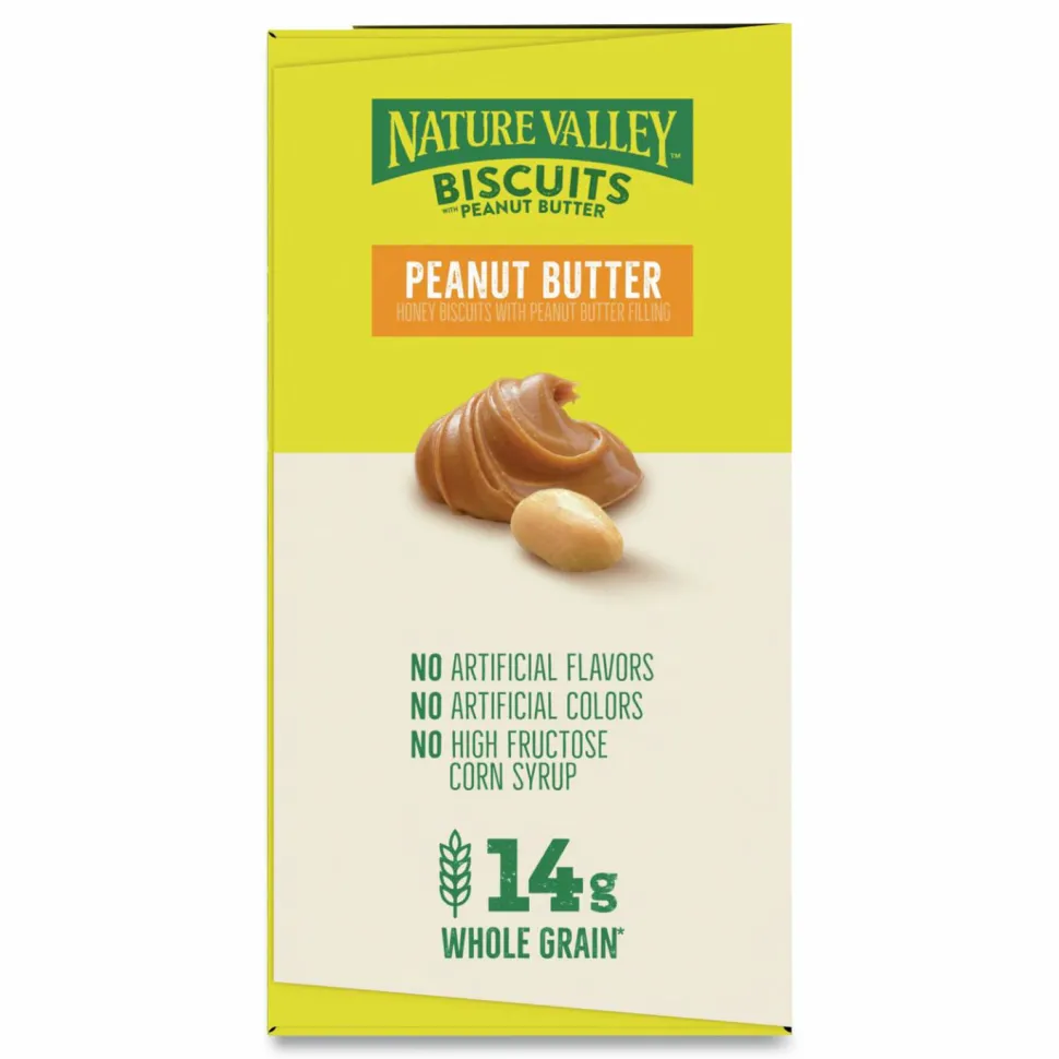 Nature Valley Biscuits, Peanut Butter, 1.35 oz Packet, 16/Box