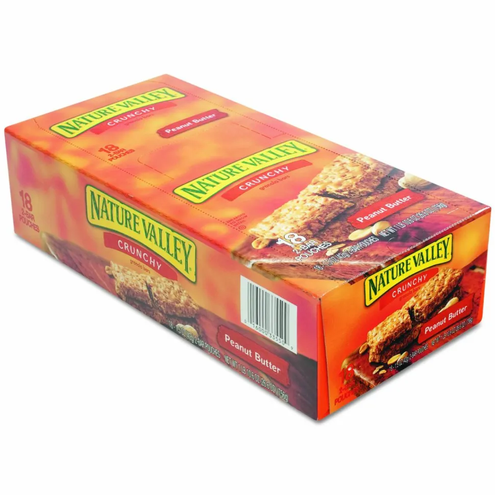 Nature Valley Granola Bars, Peanut Butter Cereal, 1.5oz Bar, 18/Box