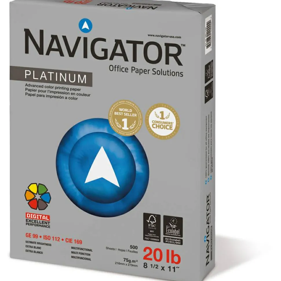 Navigator Platinum Superior Productivity Multipurpose Paper - Silky Touch - White