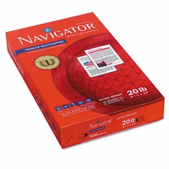 Navigator Premium Multipurpose Copy Paper, 97 Bright, 20 lb Bond Weight, 8.5 x 14, White, 500 Sheets/Ream, 10 Reams/Carton