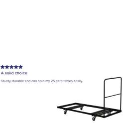 Neena Black Folding Table Dolly for 30''W x 72''D Rectangular Folding Tables