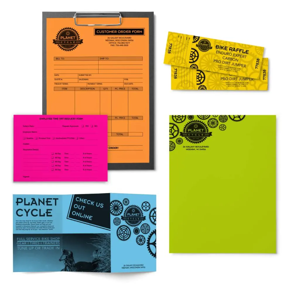 Neenah Astrobrights Bright Color Copy Paper, 1 Ream, Bright Assortment, Letter (8.5" x 11"), 500 Sheets Per Ream, 24 Lb, 94 Brightness