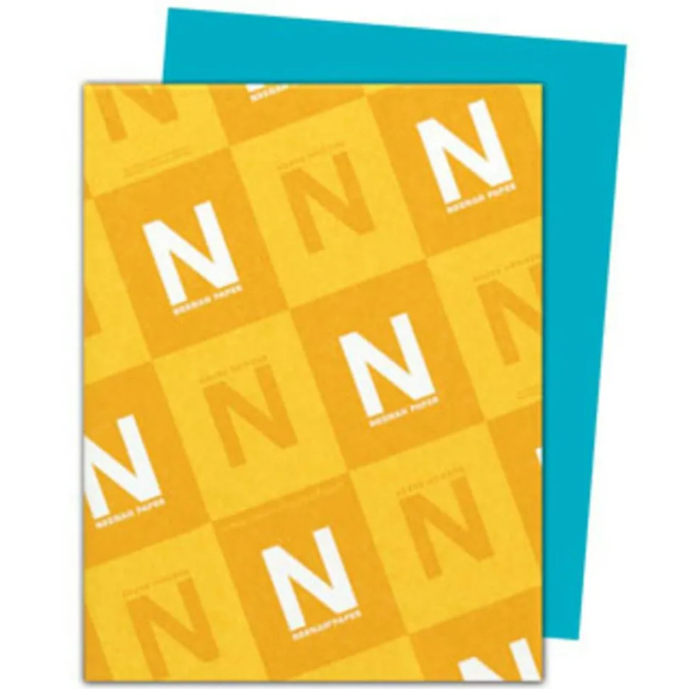 Neenah Astrobrights Bright Color Copy Paper, 1 Ream, Terrestrial Teal, Letter (8.5" x 11"), 500 Sheets Per Ream, 24 Lb, 94 Brightness, 30% Recycled