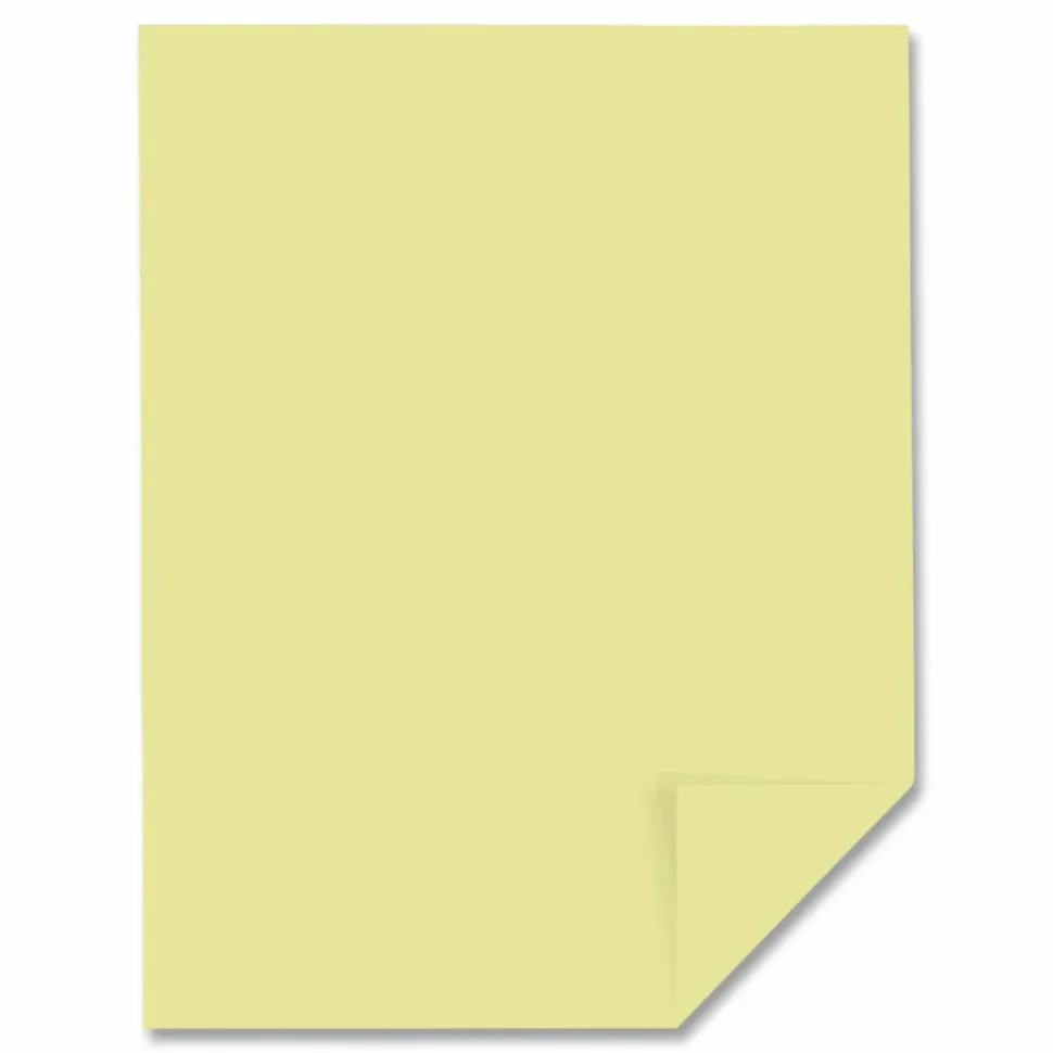 Neenah Exact Index Card Stock, 8 1/2" x 11", 110 Lb., Canary, Pack Of 250 Sheets