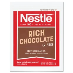 Nestlé Hot Cocoa Mix, Rich Chocolate, 0.71 oz Packets, 50/Box