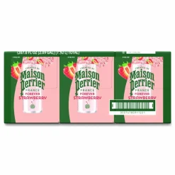 Nestlé Maison Perrier Sparkling Water, 11.15 oz Can, Strawberry, 8 Cans/Box