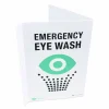 NeutraFlush Eyewash Station Two-View Wall Sign, 5.25 x 10 x 9
