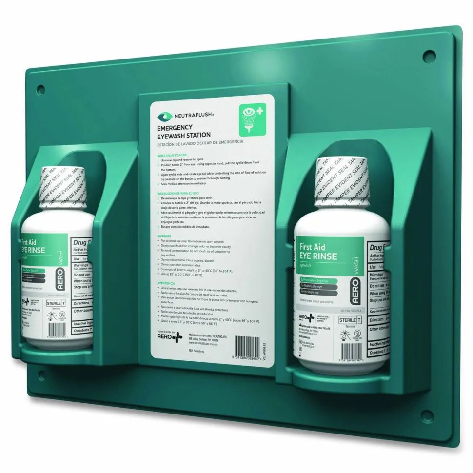 NeutraFlush Two-Bottle Wall Station, 16 oz Bottle, 2 Bottles/Station