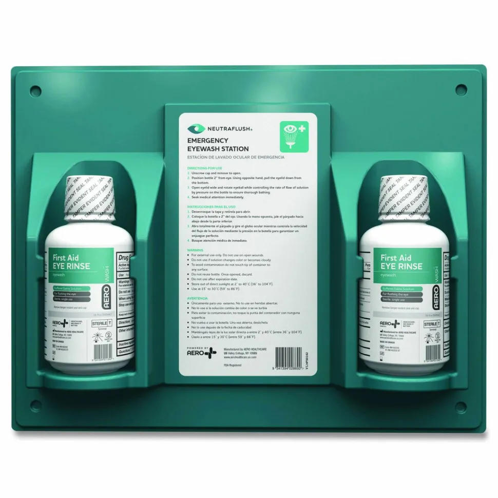NeutraFlush Two-Bottle Wall Station, 16 oz Bottle, 2 Bottles/Station