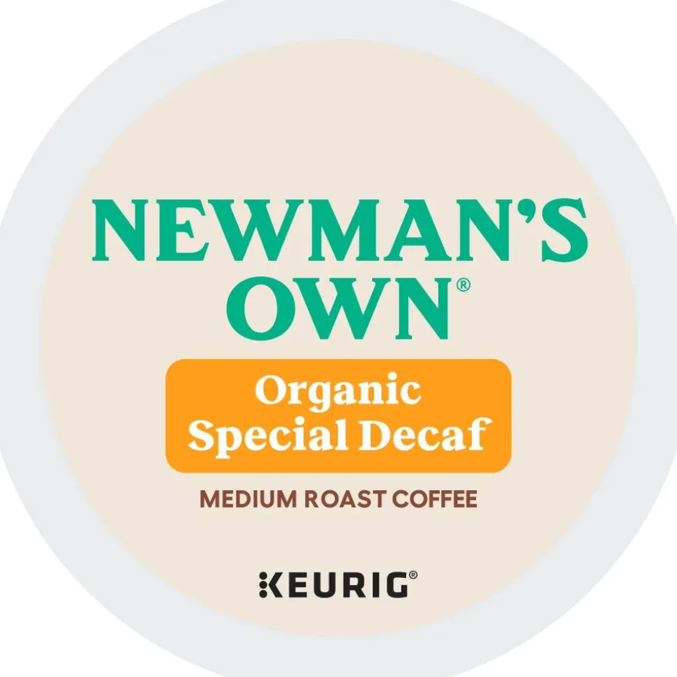 Newman's Own Organics Special Blend Decaf Coffee Keurig Single-Serve K-Cup Pods, Medium Roast, 24 Pods Per Pack, Case Of 4 Packs
