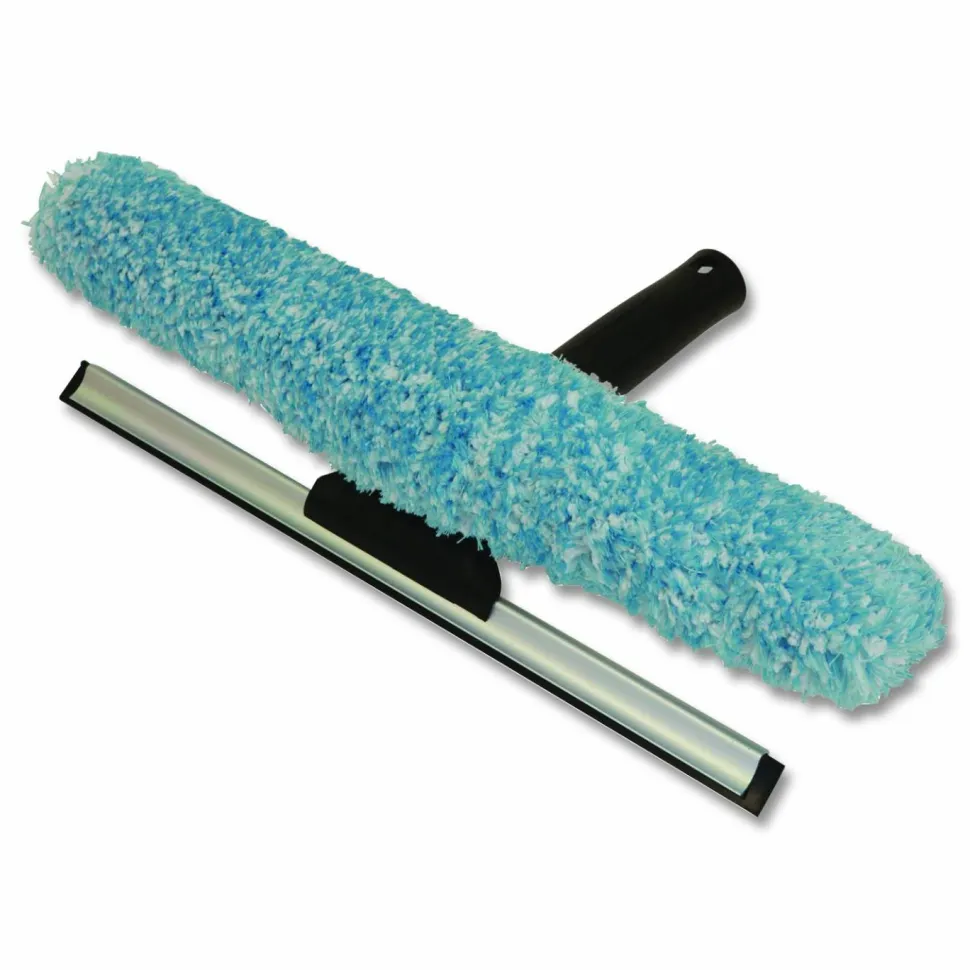 Nexstep Commercial Products MaxiPlus Combo Window Washer and Squeegee, 12" Wide Blade, 8.5" Handle