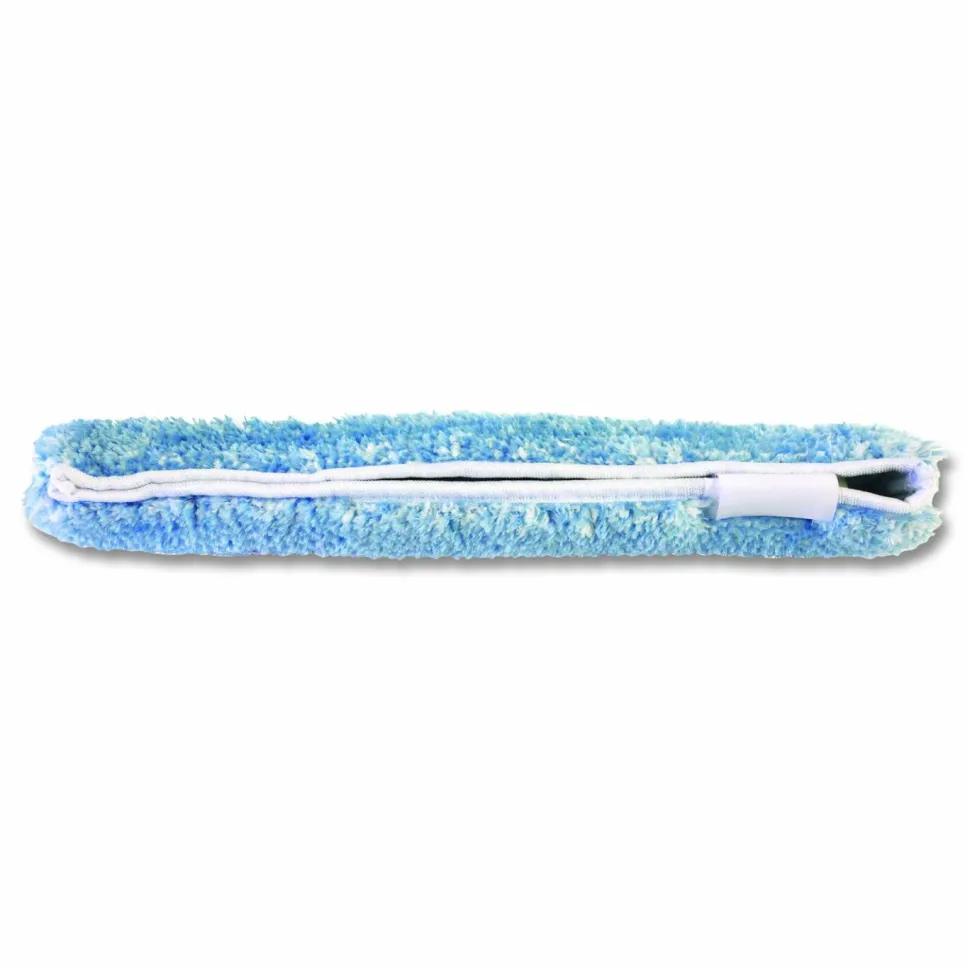 Nexstep Commercial Products MaxiPlus Combo Window Washer and Squeegee Microfiber Replacement Sleeve, 15.5" Wide, Blue