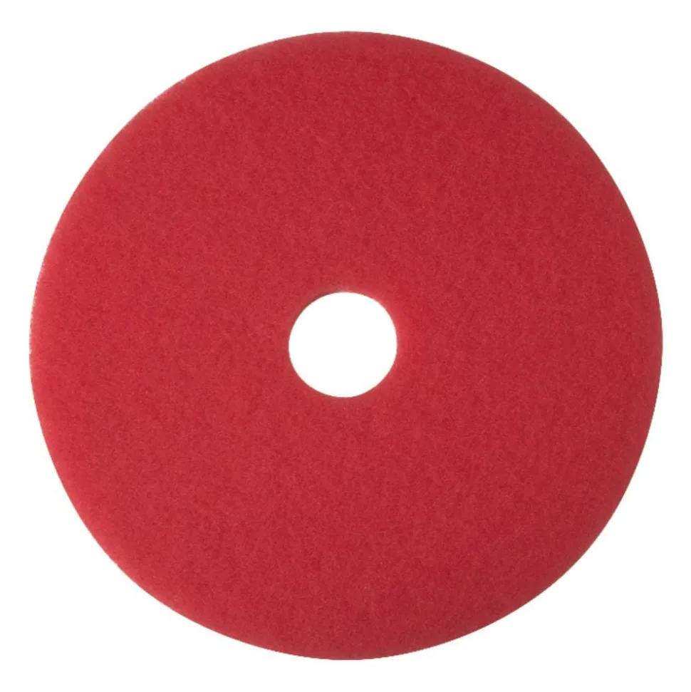 Niagara 5100N Buffing Floor Pads, 14" Diameter, Red, Case Of 5