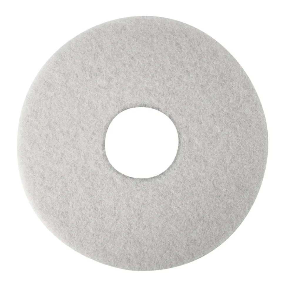 Niagara Polishing Floor Pads, 4100N, 13", White, Pack Of 5