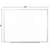 Non-Magnetic Melamine Dry-Erase Whiteboard With Marker, 36" x 48", Aluminum Frame With Silver Finish