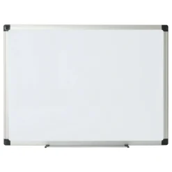 Non-Magnetic Melamine Dry-Erase Whiteboard, 36" x 48", Aluminum Frame With Silver Finish