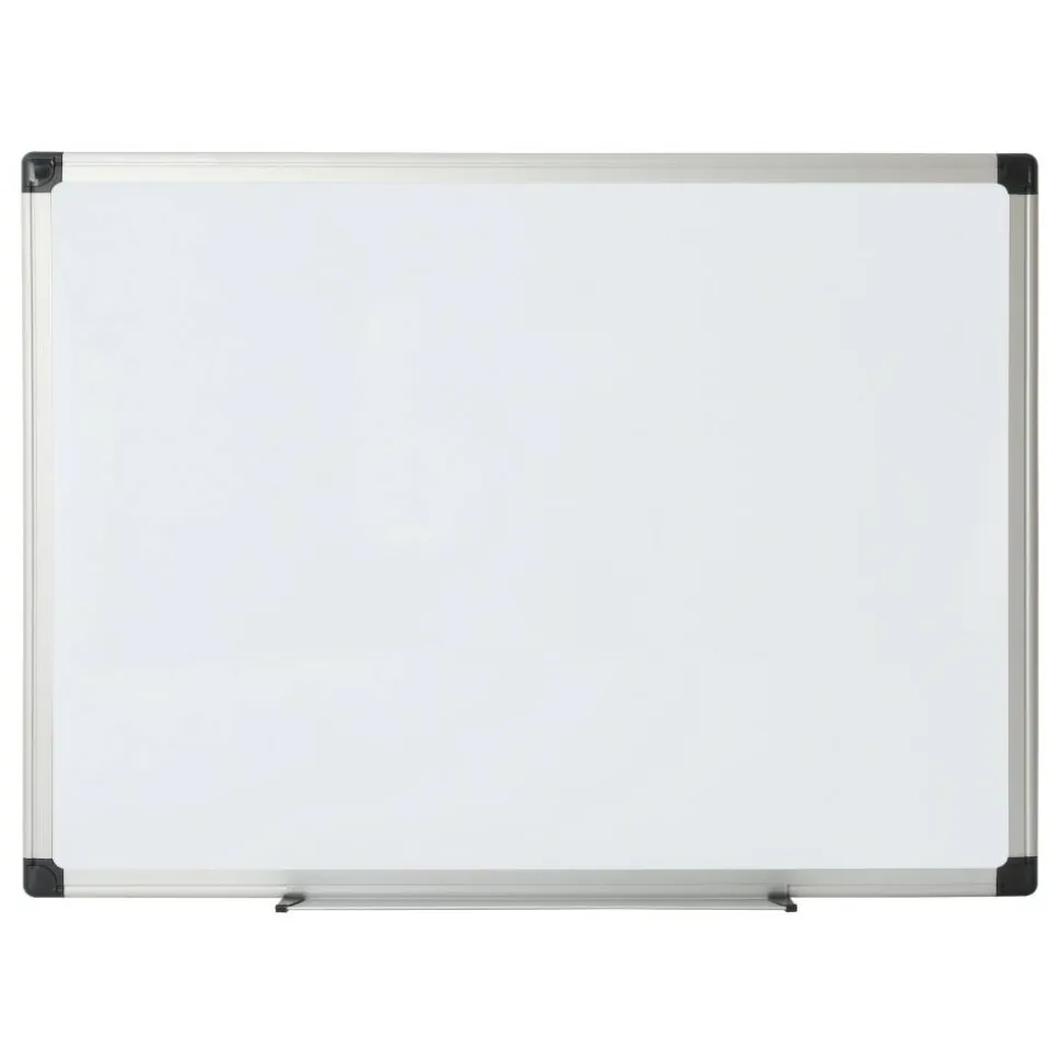 Non-Magnetic Melamine Dry-Erase Whiteboard, 36" x 48", Aluminum Frame With Silver Finish
