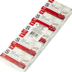 Non-Skid Paper Clips, No. 1, Small, Silver, Pack Of 5 Boxes, 100 Per Box, 500 Total