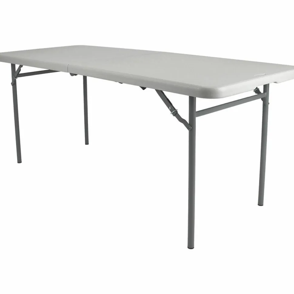 NPS Comfort Max Fold-in-Half Table, Rectangular, 96w x 30d x 29.25h, Speckled Gray Top, Gray Base/Legs