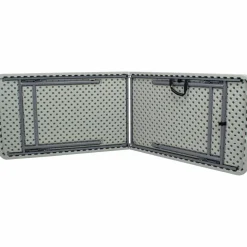 NPS Comfort Max Fold-in-Half Table, Rectangular, 96w x 30d x 29.25h, Speckled Gray Top, Gray Base/Legs