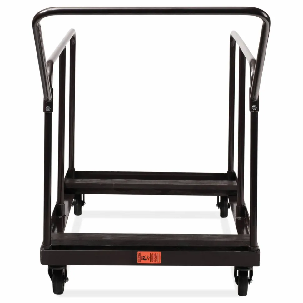 NPS Folding Table Dolly For Round and Rectangular Tables, 660 lb Capacity, 31.25 x 27.75 x 47.5, Brown