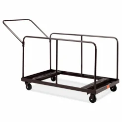 NPS Folding Table Dolly For Round and Rectangular Tables, 660 lb Capacity, 31.25 x 27.75 x 47.5, Brown