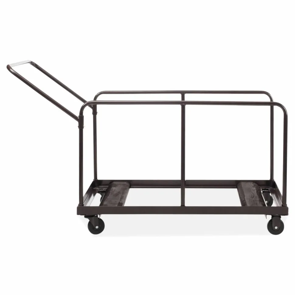 NPS Folding Table Dolly For Round and Rectangular Tables, 660 lb Capacity, 31.25 x 27.75 x 47.5, Brown