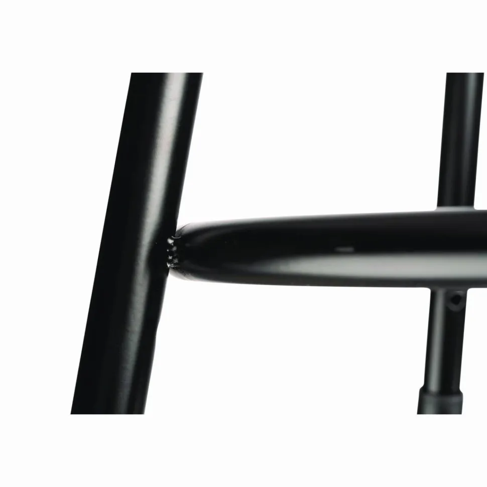 NPS 6400 Series Height Adjustable HD Vinyl Padded Steel Stool, Supports 500 lb, 30.5" to 38.5" Seat Height, Black Seat/Base