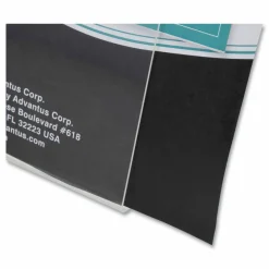 NuDell Clear Plastic Slanted L-Shaped Countertop Sign Holder, Side-Load, Horizontal/Vertical Orientation, 8.5 x 11 Insert