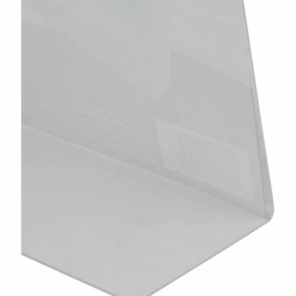 NuDell Clear Plastic Slanted L-Shaped Countertop Sign Holder, Side-Load, Horizontal/Vertical Orientation, 8.5 x 11 Insert