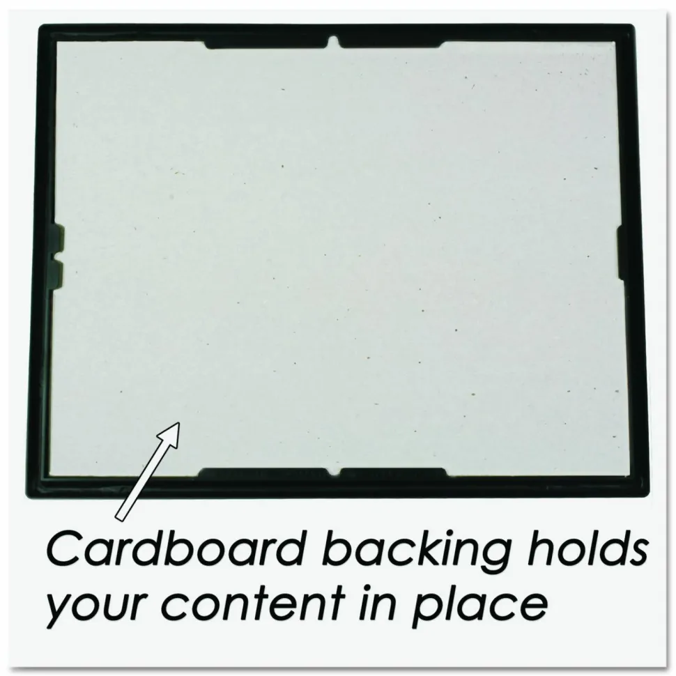 Nu-Dell EZ Mount Plastic Wall Frame - Holds 8" x 10" Insert - Wall Mountable - 1 Each - Plastic - Black, Black