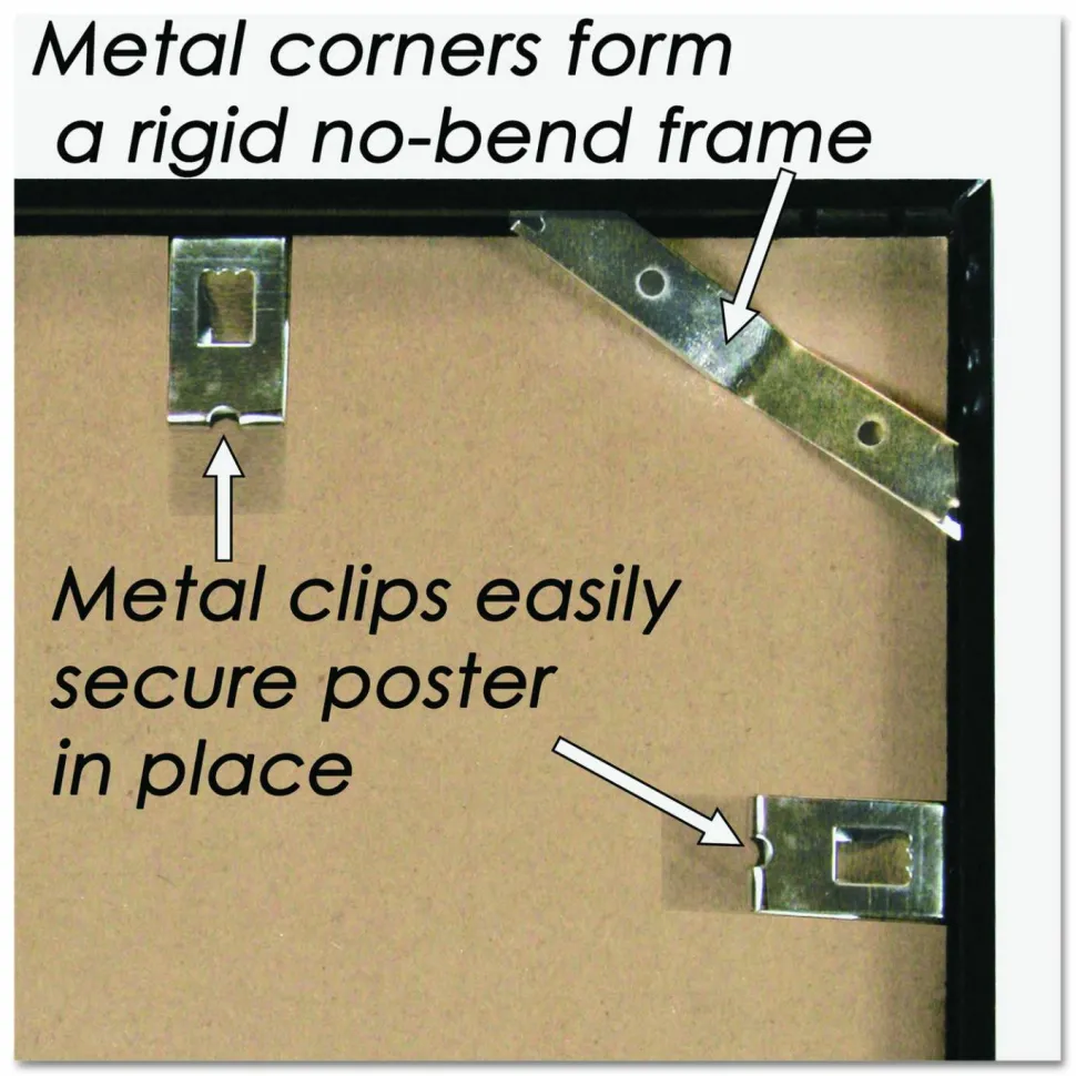 Nu-Dell Metal Poster Frame, 18" x 24", Black