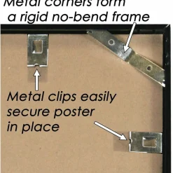 Nu-Dell Metal Poster Frame, 24" x 36", Black