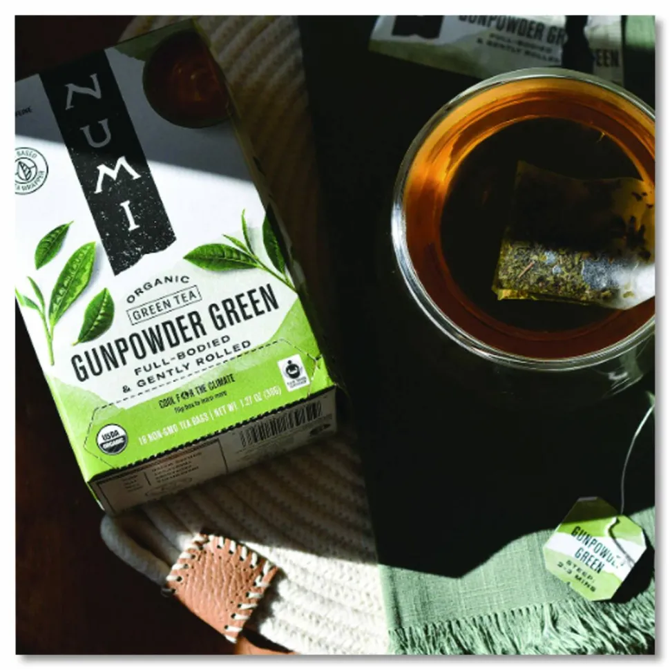 Numi Organic Gunpowder Green Tea, Box Of 18