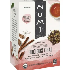 Numi Organic Ruby Chai Herbal Tea, Box Of 18