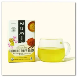 Numi Turmeric Organic Tea Licorice, Spicy Ginger, Turmeric, 1.4 Oz, Carton Of 12